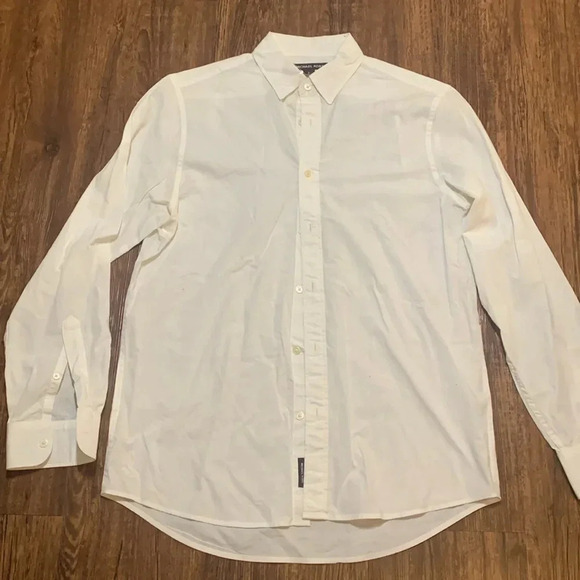 Michael Kors Tailored Fit Button Down Dress Shirt White Small - Picture 1 of 7